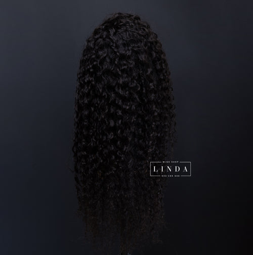 Black Curly Natural Lace Front Wig – Long Length