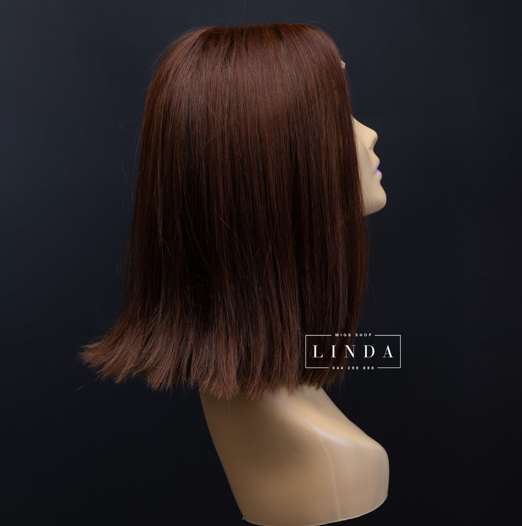 Brown Natural Lace Front Wig – Short Length
