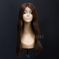 Brown Wavy Natural Lace Front Wig – Long Length