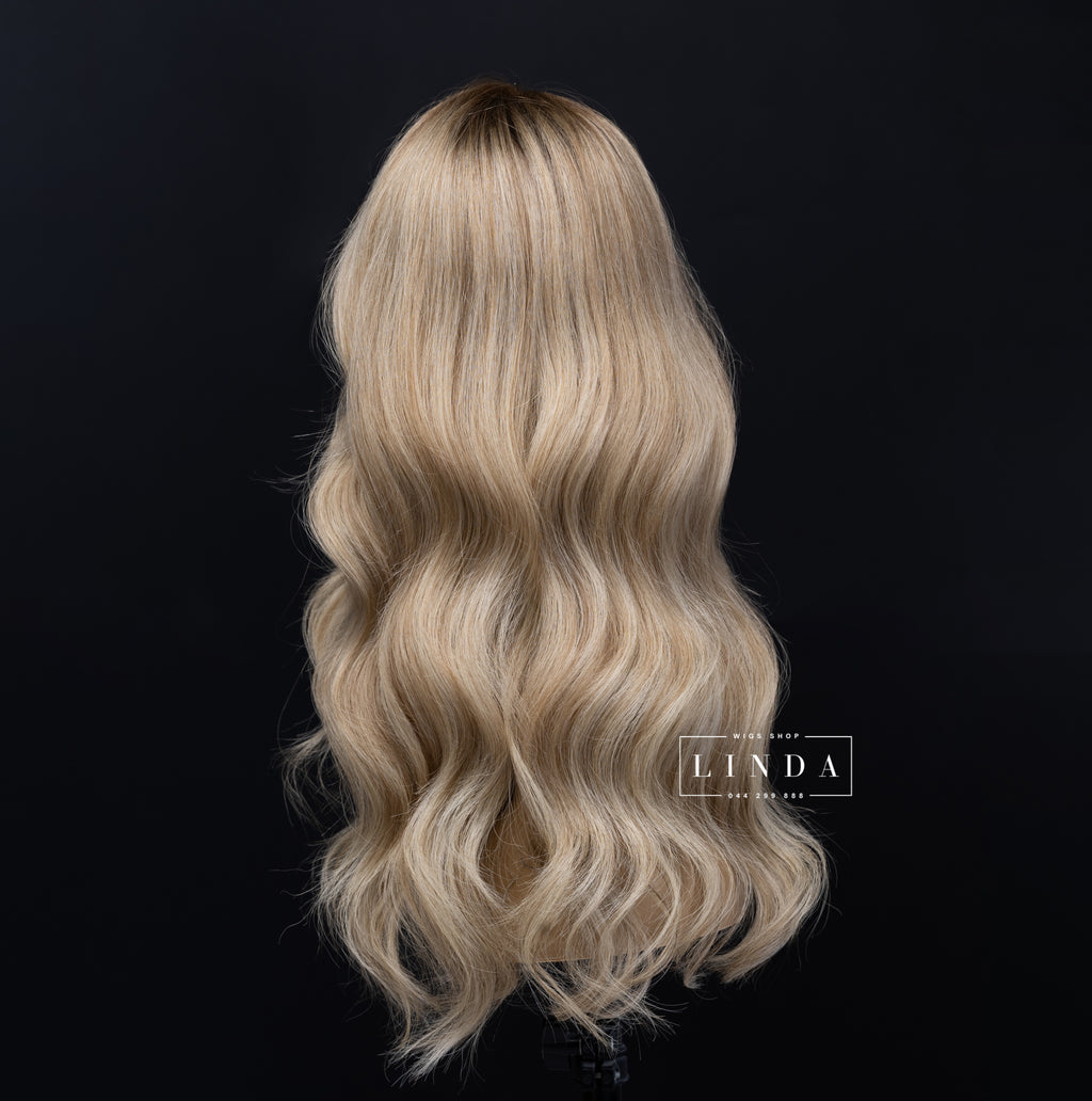 Black Wavy Natural Lace Front Wig – Medium Length