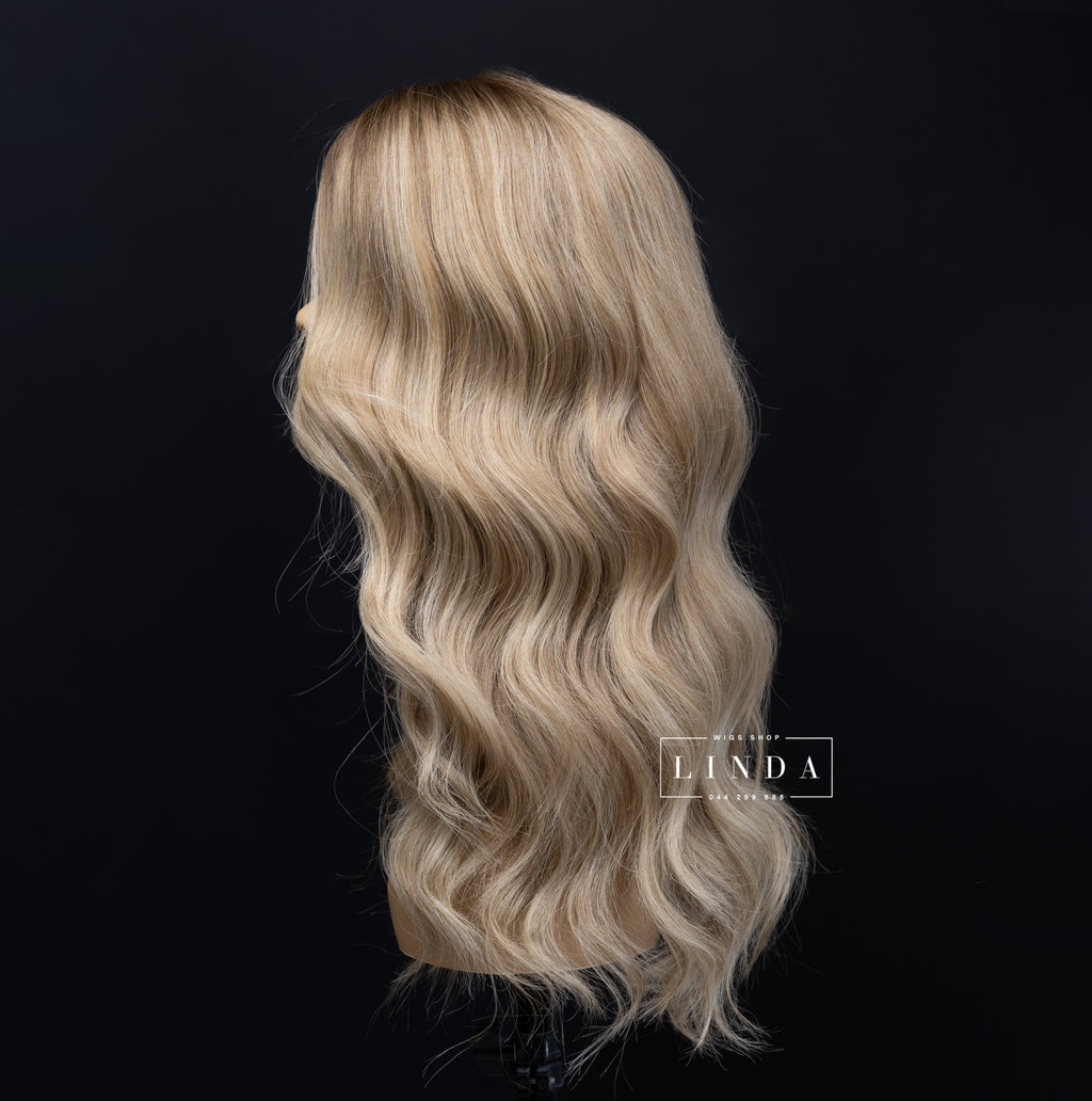 Black Wavy Natural Lace Front Wig – Medium Length