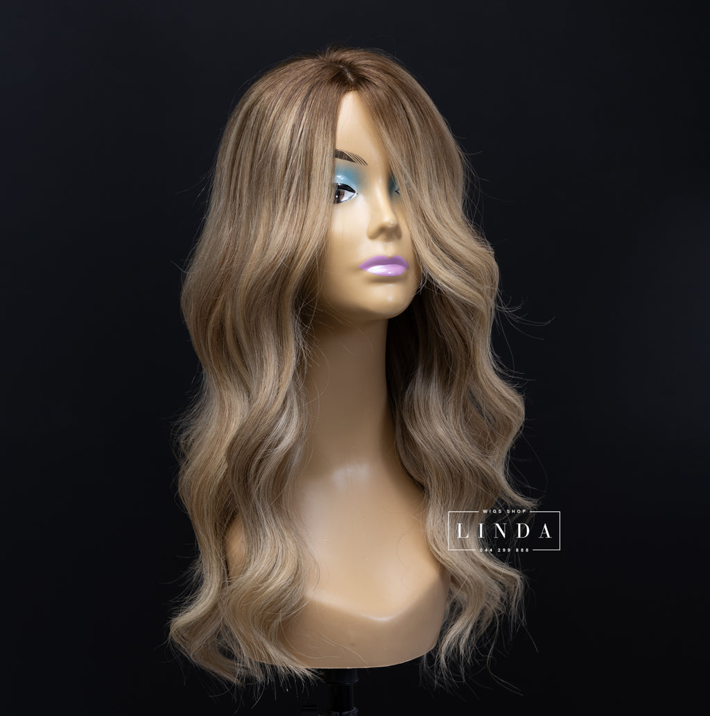 Black Wavy Natural Lace Front Wig – Medium Length