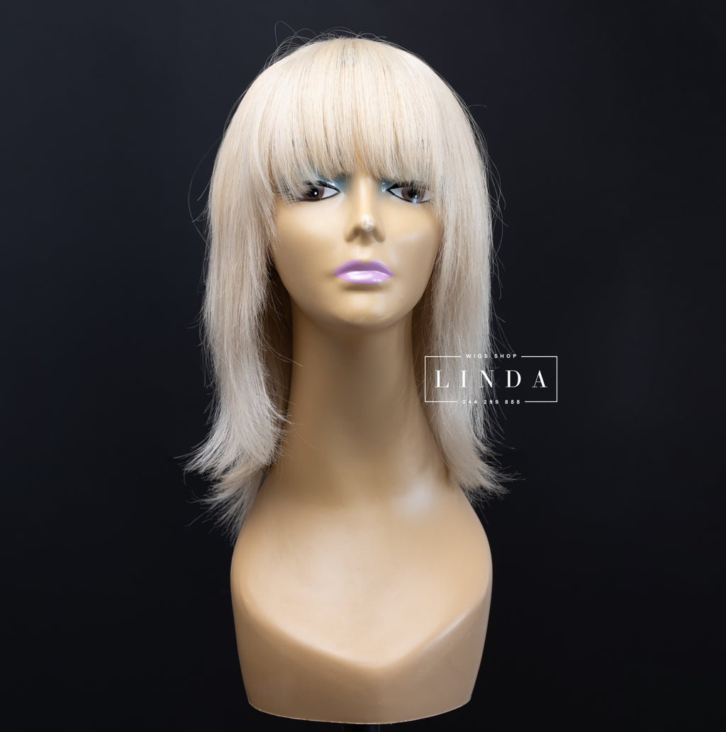 Blonde Natural Material Top Wig – Short Length