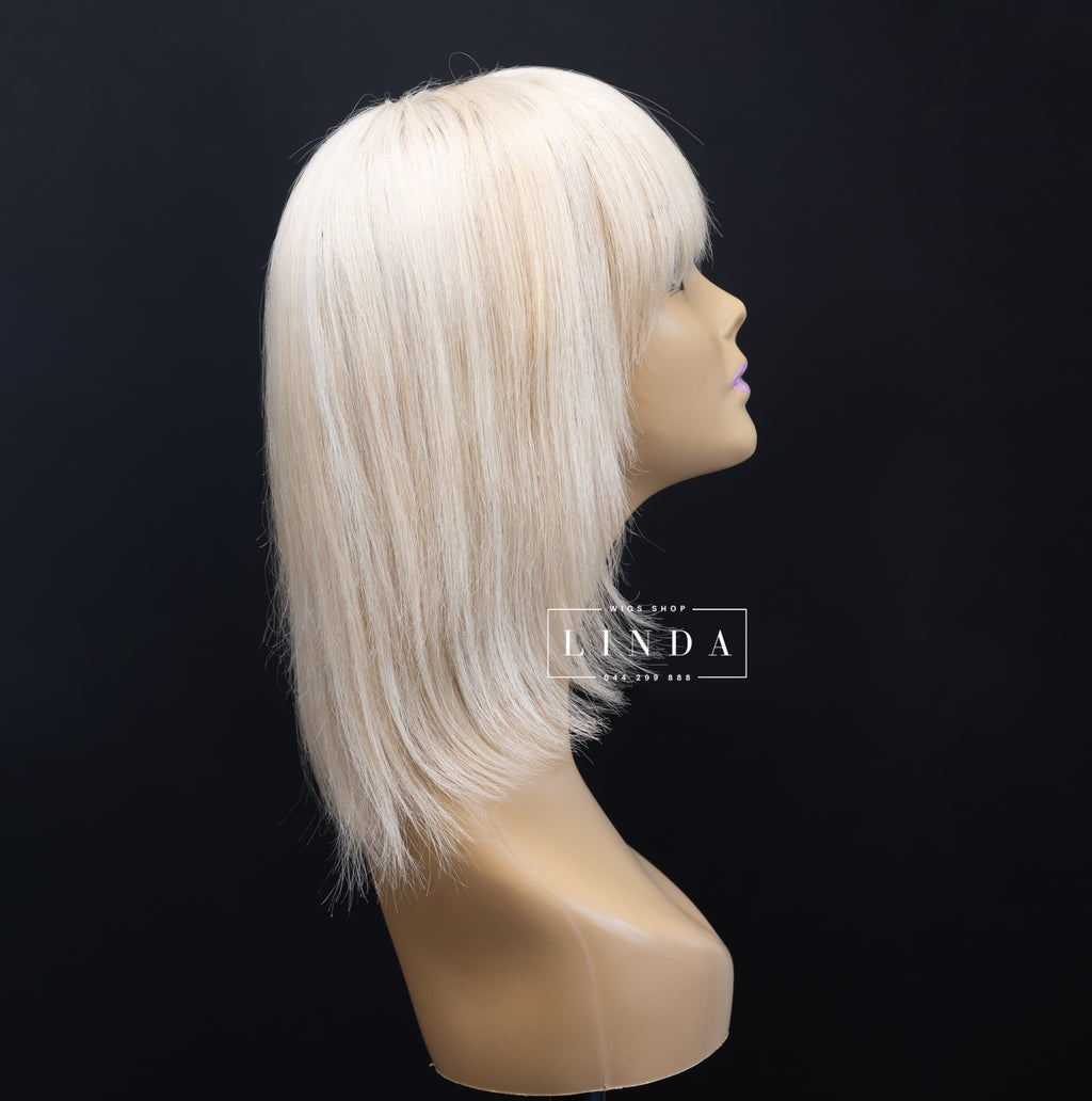 Blonde Natural Material Top Wig – Short Length