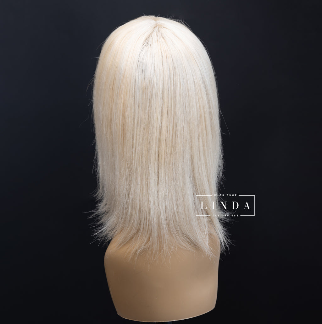 Blonde Natural Material Top Wig – Short Length