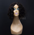 Curly Black Natural Lace Front Wig – Short Length