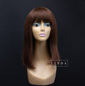 Dark Brown Straight Natural Lace Front Wig – Short Length