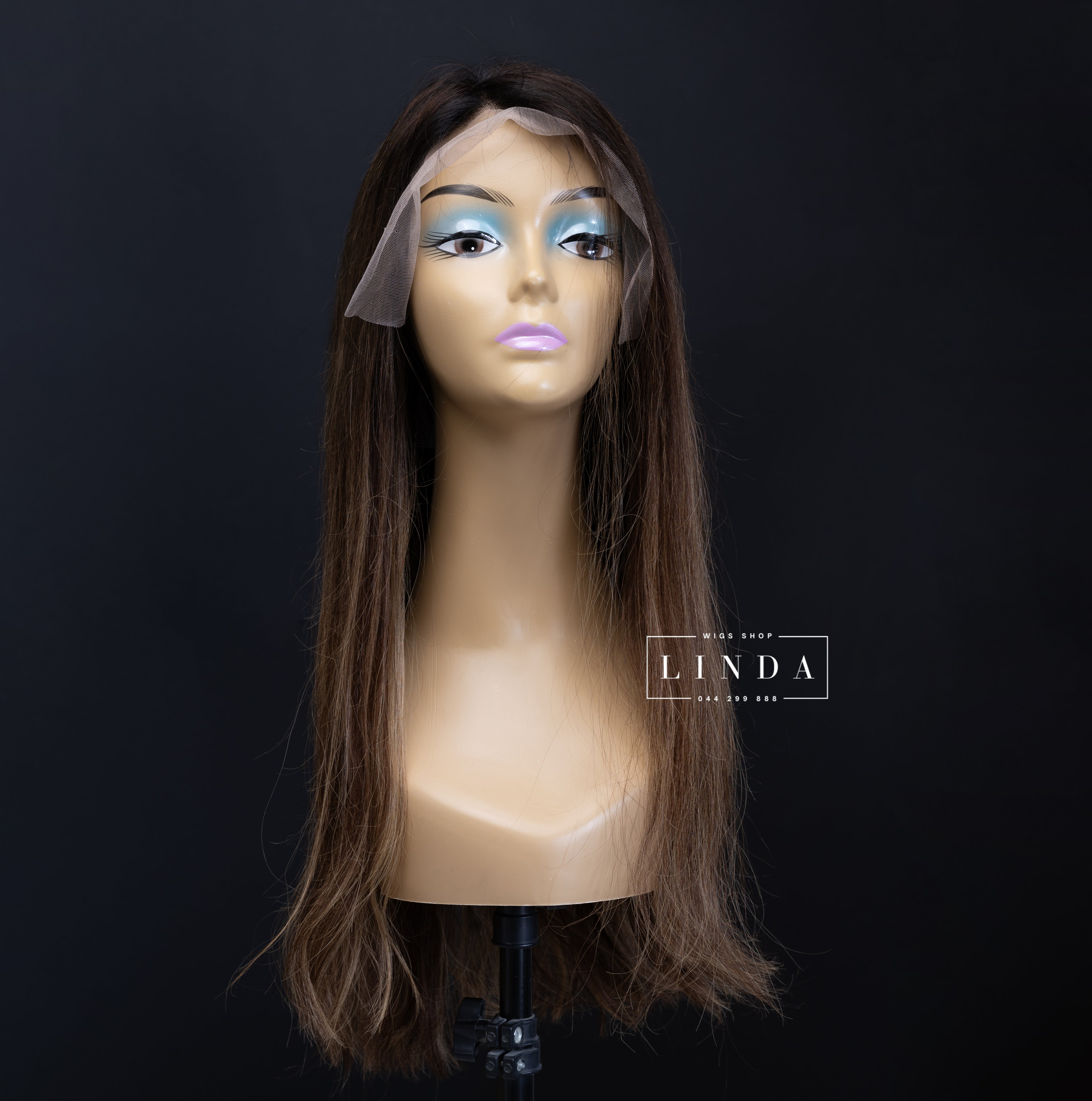 Wavy Light Brown Natural Front and Side Lace Wig – Medium Length