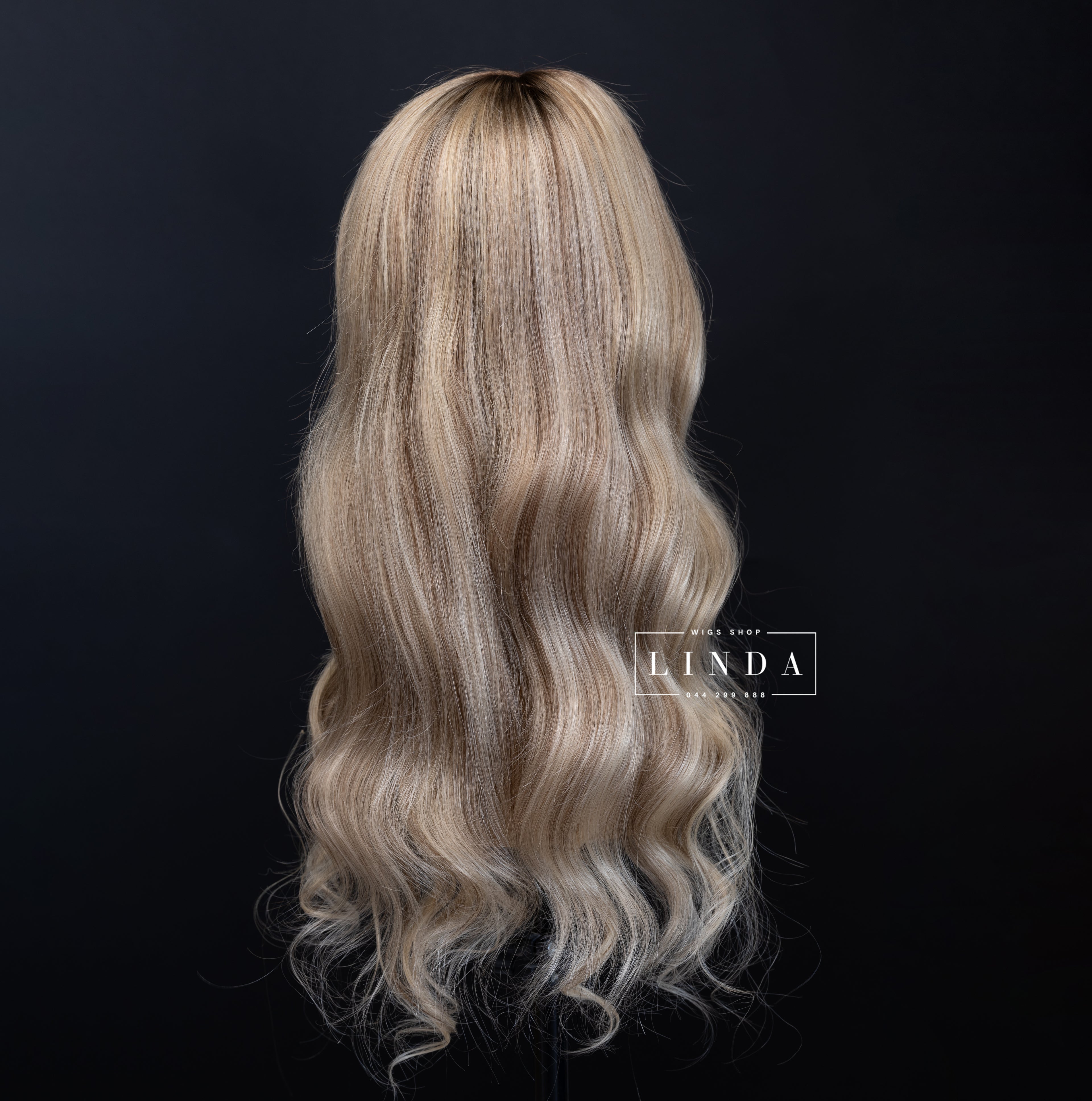 Wavy Blonde Natural Silicone Top Wig – Medium Length