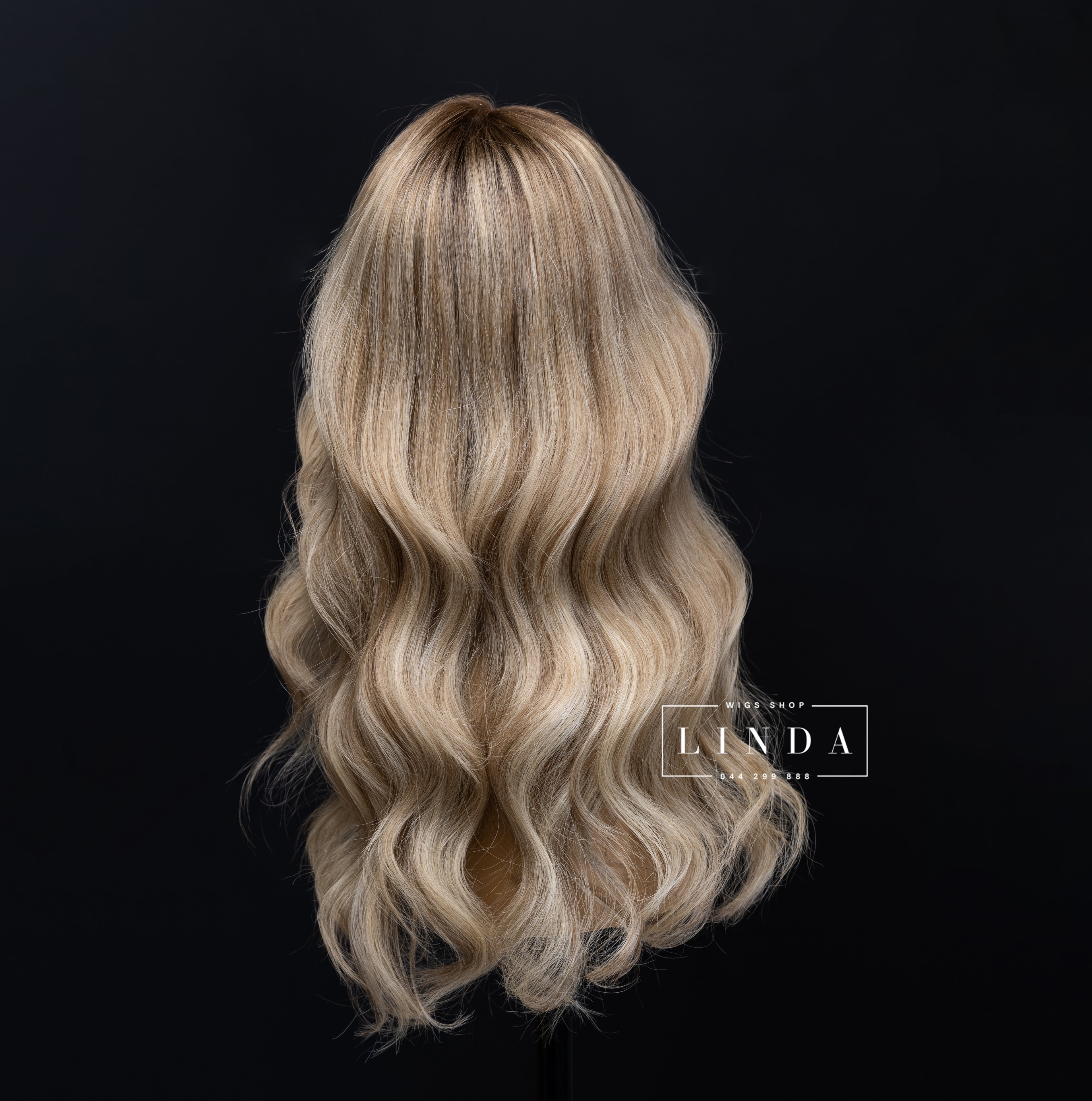 Wavy Blonde Natural Silicone Top Wig – Medium Length