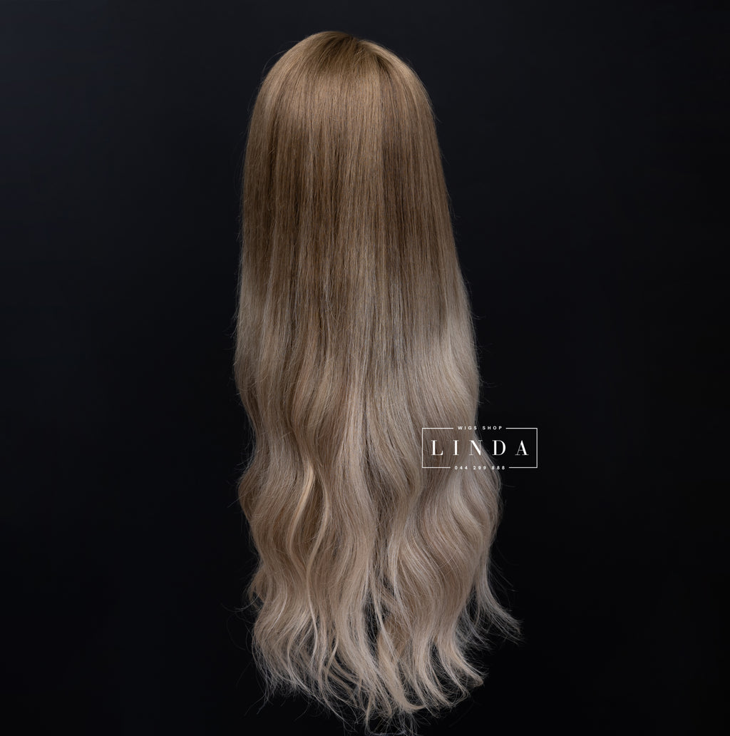 Wavy Light Brown Natural Lace Front Wig – Long Length