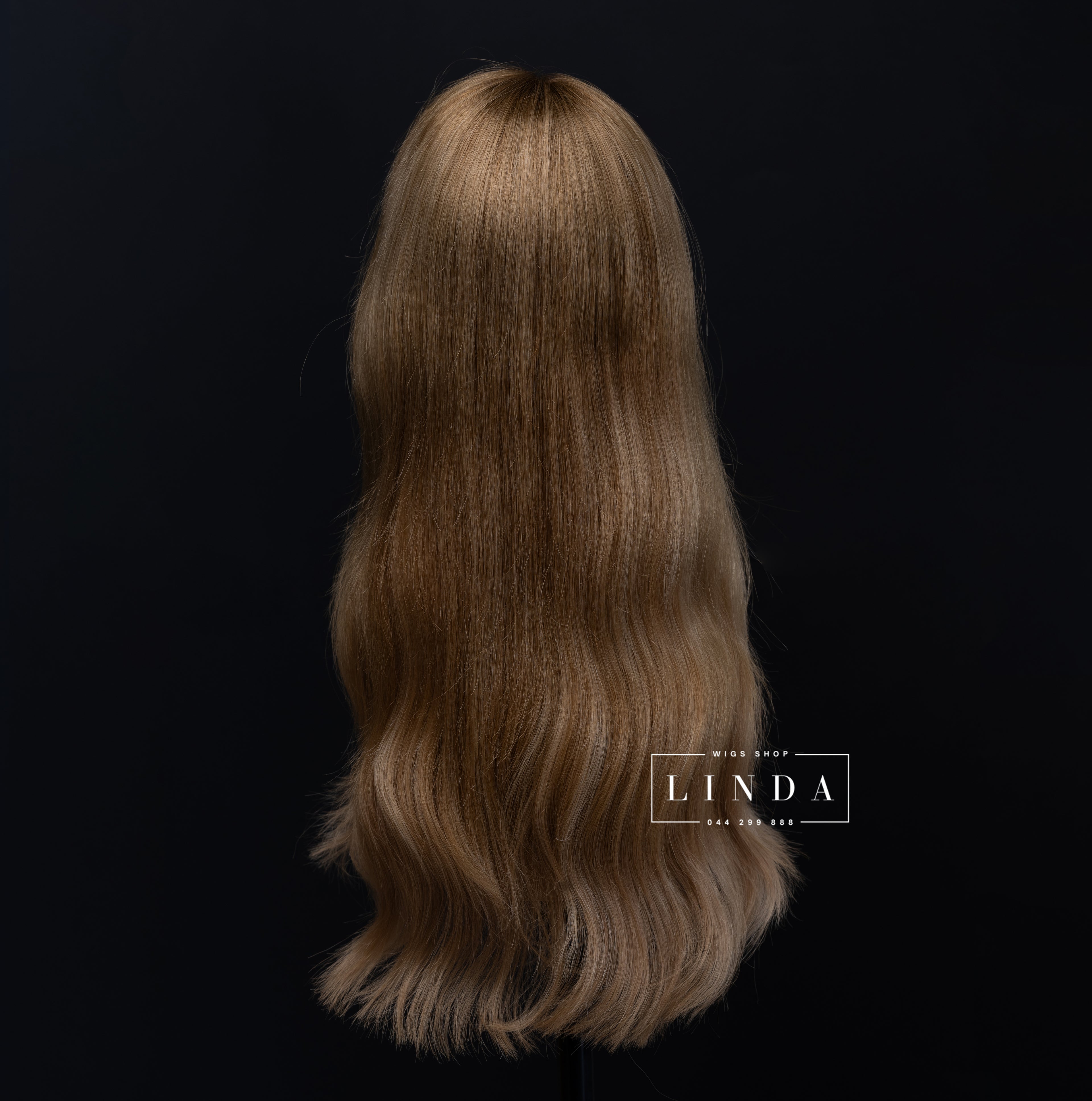 Wavy Natural Light Brown Silicone Top Wig - Medium Length