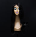 Black Natural Lace Front Wig – Medium Length